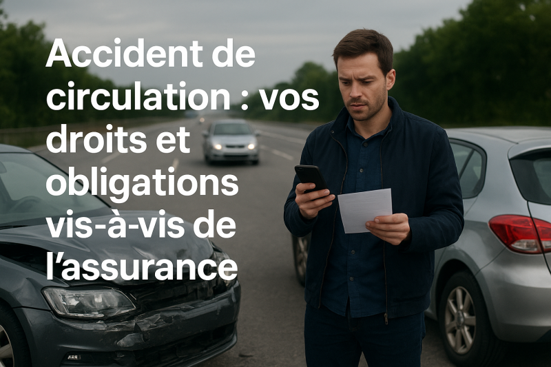 Accident de circulation: vos droits et obligations vis-à-vis de l'assurance